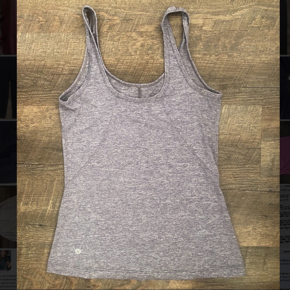 Lululemon workout tank silver size 4